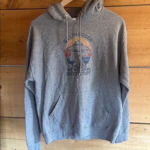 Jerzees Gray UFO Graphic Hoodie